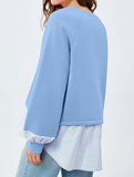 Sweatshirt striped long-sleeved pullover top