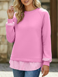 Sweatshirt striped long-sleeved pullover top