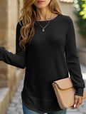 FASHION LOOSE ROUND NECK LONG SLEEVE SWEATSHIRT