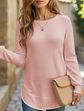FASHION LOOSE ROUND NECK LONG SLEEVE SWEATSHIRT