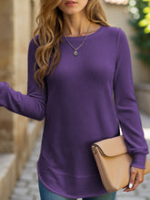 FASHION LOOSE ROUND NECK LONG SLEEVE SWEATSHIRT