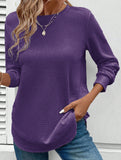 FASHION LOOSE ROUND NECK LONG SLEEVE SWEATSHIRT