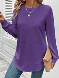 FASHION LOOSE ROUND NECK LONG SLEEVE SWEATSHIRT