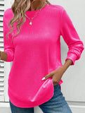 FASHION LOOSE ROUND NECK LONG SLEEVE SWEATSHIRT
