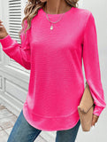 FASHION LOOSE ROUND NECK LONG SLEEVE SWEATSHIRT