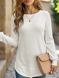 FASHION LOOSE ROUND NECK LONG SLEEVE SWEATSHIRT
