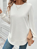 FASHION LOOSE ROUND NECK LONG SLEEVE SWEATSHIRT