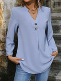 Simple solid color loose straight shirt