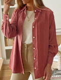 Pleated lapel long-sleeved cardigan