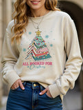 Casual Letter Fun Crew Neck Sweatshirt