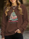 Casual Letter Fun Crew Neck Sweatshirt