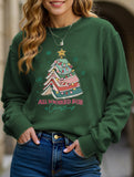 Casual Letter Fun Crew Neck Sweatshirt