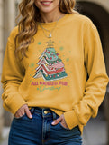 Casual Letter Fun Crew Neck Sweatshirt