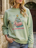 Casual Letter Fun Crew Neck Sweatshirt
