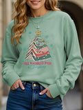 Casual Letter Fun Crew Neck Sweatshirt