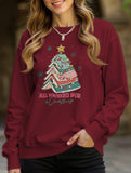 Casual Letter Fun Crew Neck Sweatshirt