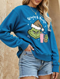 New Christmas leopard print crew neck sweatshirt