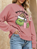 New Christmas leopard print crew neck sweatshirt