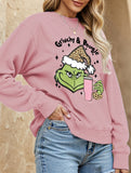 New Christmas leopard print crew neck sweatshirt