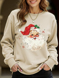 Santa Claus head shimmering sweatshirt