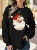 Santa Claus head shimmering sweatshirt