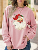 Santa Claus head shimmering sweatshirt