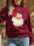 Santa Claus head shimmering sweatshirt