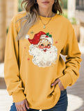 Santa Claus head shimmering sweatshirt