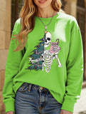 Stylish Crew Neck Christmas Long-Sleeve Sweatshirt