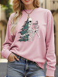 Stylish Crew Neck Christmas Long-Sleeve Sweatshirt