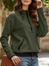 Versatile half-zip sweatshirt