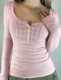Versatile button-down long-sleeved base layer T-shirt