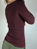 Versatile button-down long-sleeved base layer T-shirt