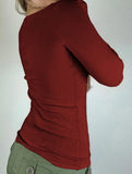 Versatile button-down long-sleeved base layer T-shirt