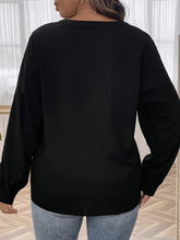 V-neck loose-fitting sequined shirt