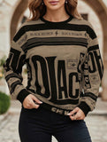 Retro print oversized sweatshirt