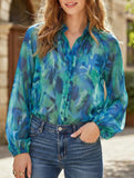Stylish V-neck printed shirt for women_CWTBLL02022