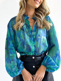 Stylish V-neck printed shirt for women_CWTBLL02022
