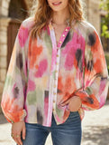 Stylish V-neck printed shirt for women_CWTBLL02022