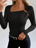 Versatile black openwork top_CWTBLL02024