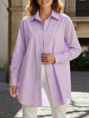 Solid color fashionable casual long-sleeved shirt for women_CWTBLL02025