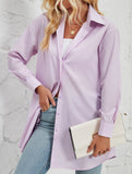 Solid color fashionable casual long-sleeved shirt for women_CWTBLL02025