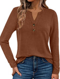 Women's Long-Sleeved V-Neck Casual/Business Top_CWTBLL02048