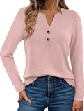 Women's Long-Sleeved V-Neck Casual/Business Top_CWTBLL02048