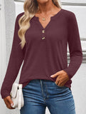 Women's Long-Sleeved V-Neck Casual/Business Top_CWTBLL02048