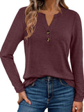 Women's Long-Sleeved V-Neck Casual/Business Top_CWTBLL02048