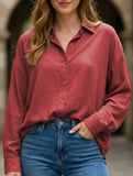 Versatile collared button-down shirt for women_CWTBLL02100