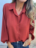 Versatile collared button-down shirt for women_CWTBLL02100