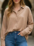 Versatile collared button-down shirt for women_CWTBLL02100