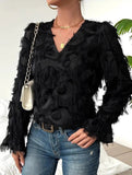 Fringe Shimmer Long Sleeve Blouse_CWTBLL02118